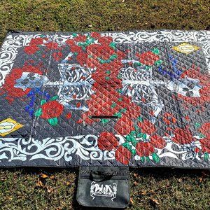Grateful Dead Queen of Diamonds water resistant picnic blanket,  Limited Edition